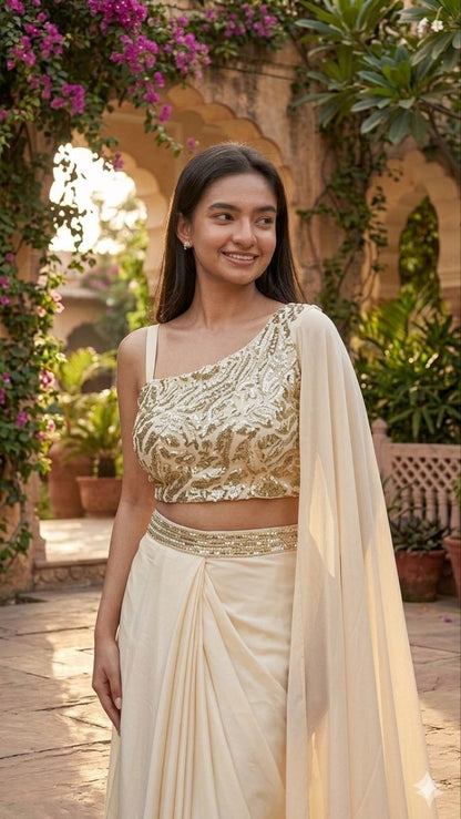 Royal Elegance Dhoti Style Saree – New Trending Look