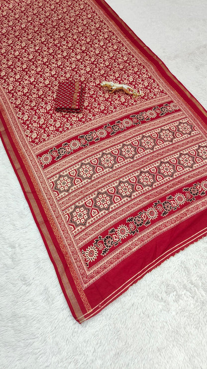 Design Soft Heavy Mall Cotton Silk Sarees