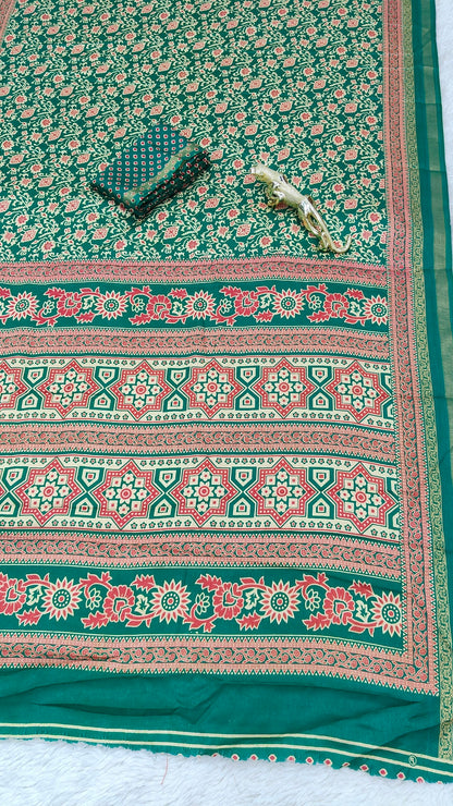 Design Soft Heavy Mall Cotton Silk Sarees