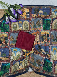 Super Trending Ajrakh Handwork Saree with Original Mirror Work – A Timeless Blend of Tradition & Elegance